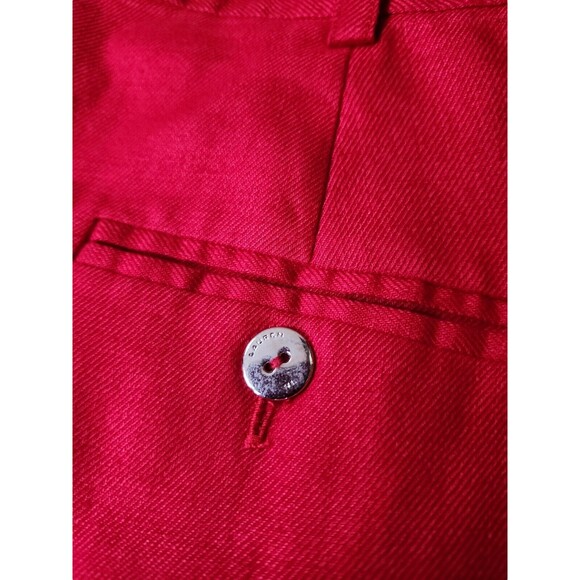 Lauren Ralph Lauren Linen Pants Womens 16 Old Money Preppy Red Pleated Office - Picture 4 of 7